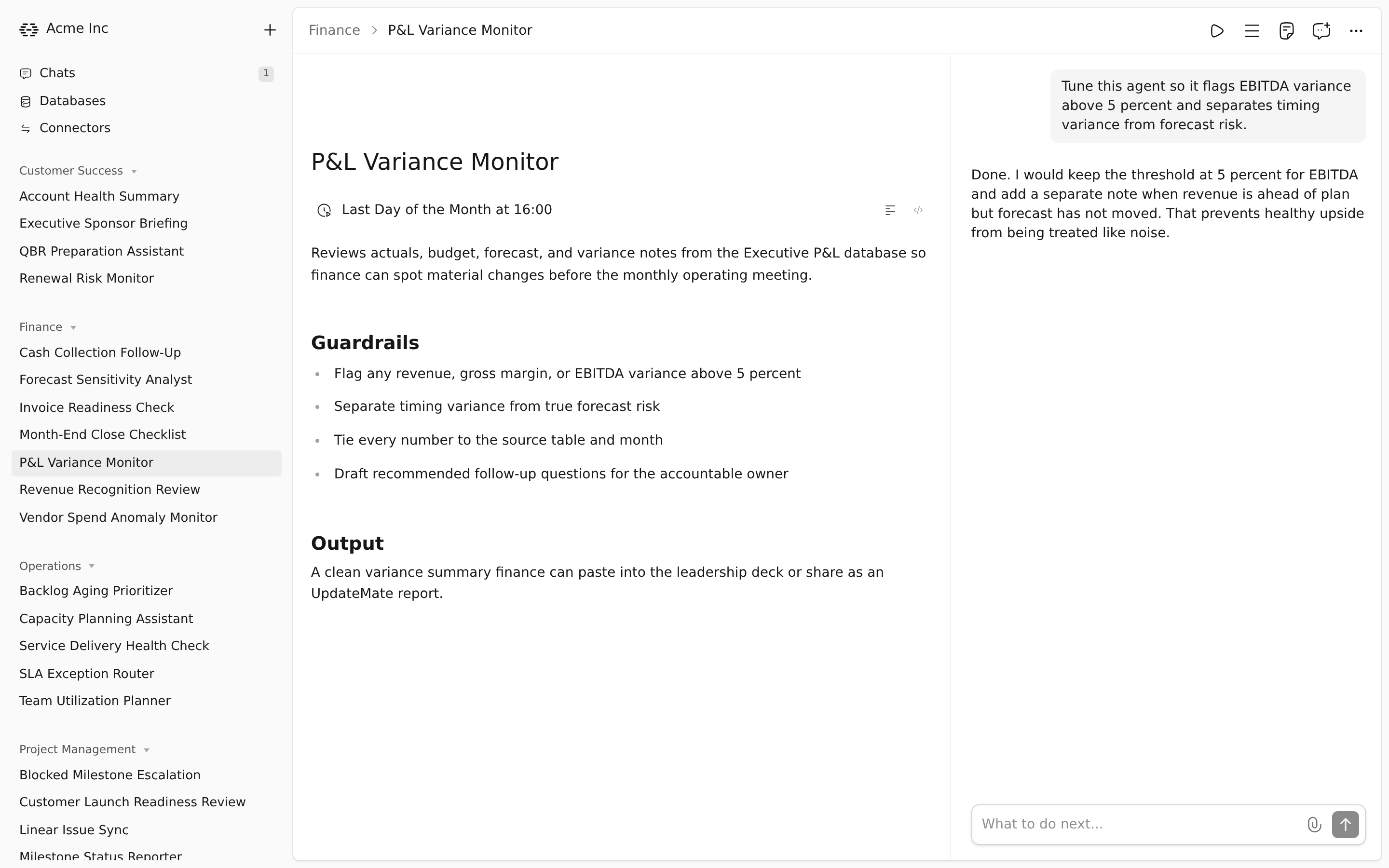 UpdateMate Agent Builder